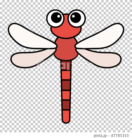 かわいい赤とんぼのイラスト素材 [87785333] - PIXTA