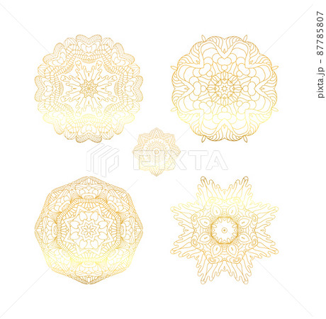 Vintage round golden pattern Vintage round golden pattern 87785807