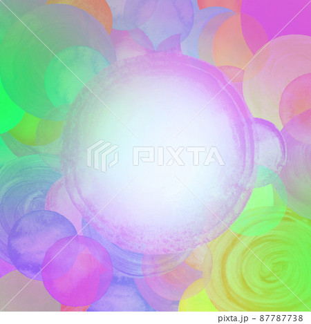 Abstract retro pastel pattern. Round shapes texture 87787738