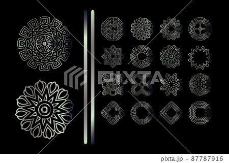 Round ornament tribal ethnic pattern. Round ornament tribal ethnic pattern. 87787916