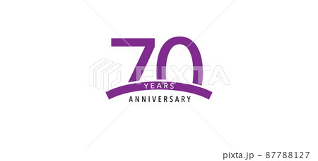 70 years anniversary vector icon, logo. Design element with graphic sign 87788127
