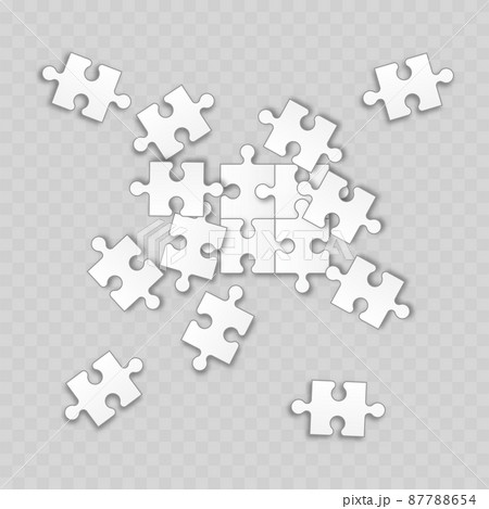 Jigsaw puzzle with missing pieces. Vector Jigsaw puzzle with missing pieces. Vector 87788654