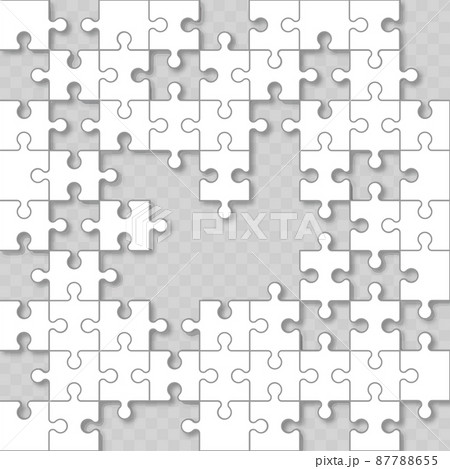 Jigsaw puzzle with missing pieces. Vector Jigsaw puzzle with missing pieces. Vector 87788655
