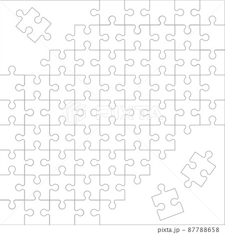 Jigsaw puzzle background with missing pieces. Vector Jigsaw puzzle background with missing pieces. Vector 87788658