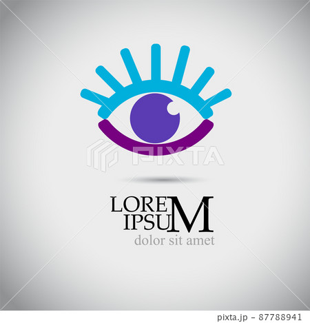 Creative blue Eye Concept Logo Design Template . Vector illustration Creative blue Eye Concept Logo Design Template . Vector illustration 87788941