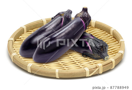 なす 茄子 イラスト リアル セットのイラスト素材