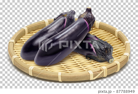 なす 茄子 イラスト リアル セットのイラスト素材