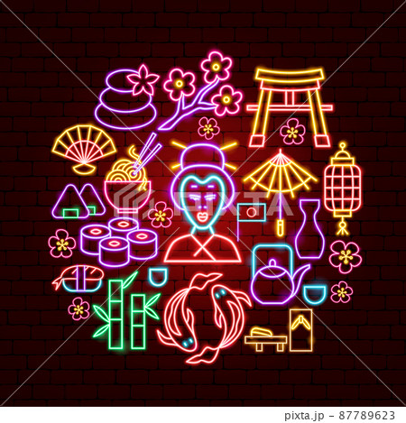 Japan Culture Neon Concept Japan Culture Neon Concept 87789623