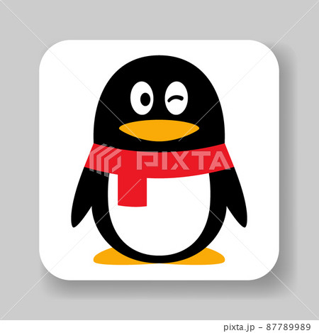 Penguin QQ messenger application icon. Social media network vector logo Penguin QQ messenger application icon. Social media network vector logo 87789989