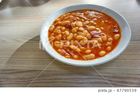 Traditional Turkish food haricot bean , kuru fasulye 87790539