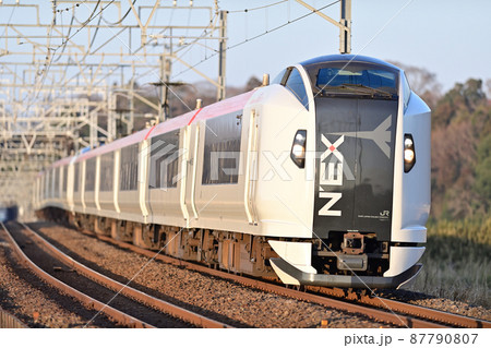総武本線 佐倉-物井 JR東日本 E259系 Ne017編成(鎌倉) 成田エクスプレス NEX 総武本線 佐倉-物井 JR東日本 E259系 Ne017編成(鎌倉) 成田エクスプレス NEX 87790807