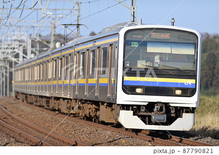 総武本線　佐倉－物井　JR東日本　209系2100番台　C615編成（幕張） 87790821