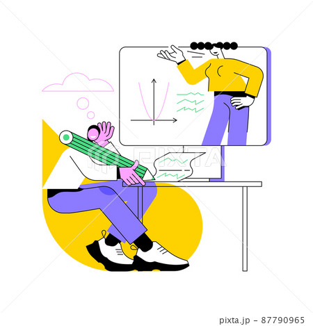 Online school platform abstract concept vector illustration. Homeschooling in covid-2019 qarantine, online education platform, digital classes, virtual courses, LMS for school abstract metaphor. 87790965