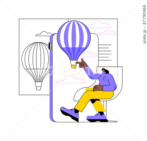 Augmented reality book abstract concept vector illustration. Educational model, digital content, smartphone and gaming console, video playback, interaction with the text abstract metaphor. 87790966