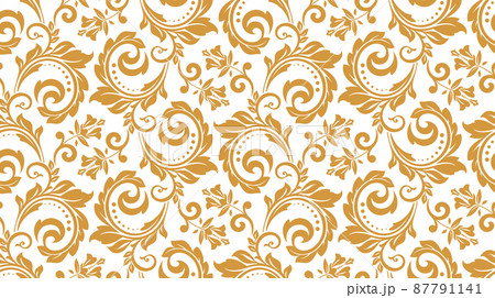 Elegant white pattern with gold flowers. Vector illustration. Stock Vector  by ©Ka_Lou 78039386
