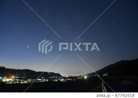 韮崎市円野町、日の出前、南東の星空 韮崎市円野町、日の出前、南東の星空 87792018
