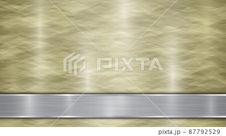 Metal background with polished plate 87792529