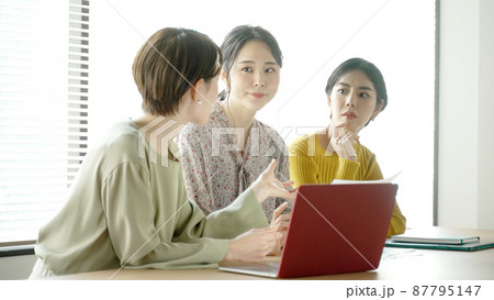 オフィスで働く女性 オフィスで働く女性 87795147