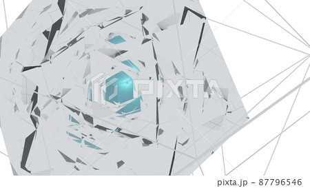 CG　中央に核がある原子構造 87796546