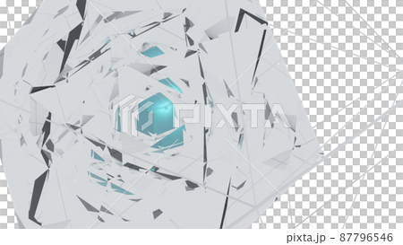 CG　中央に核がある原子構造 87796546