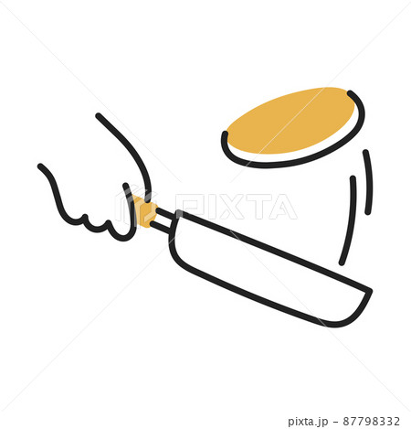 Pancake. Hand Drawn Doodle Cooking Icon. 87798332