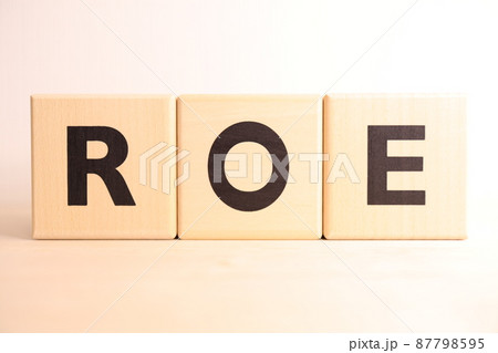 ROE(自己資本利益率)のイメージ(文字・アルファベットテキスト) ROE(自己資本利益率)のイメージ(文字・アルファベットテキスト) 87798595