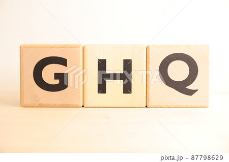 GHQ（ジーエイチキュー）の木製のアルファベットブロック（ロゴ・アイコン・テキスト） 87798629