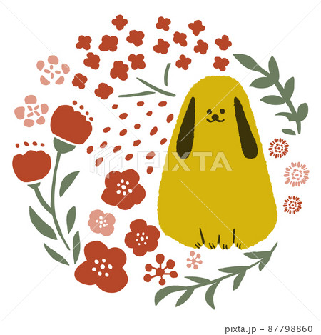 イヌとお花 イヌとお花 87798860