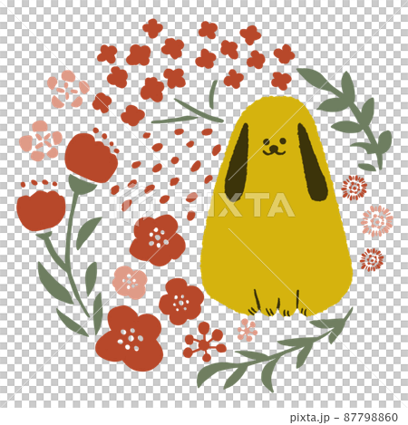 イヌとお花 イヌとお花 87798860