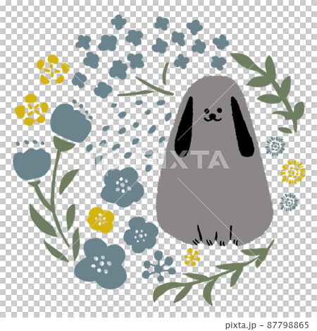Dogs and flowers Dogs and flowers 87798865