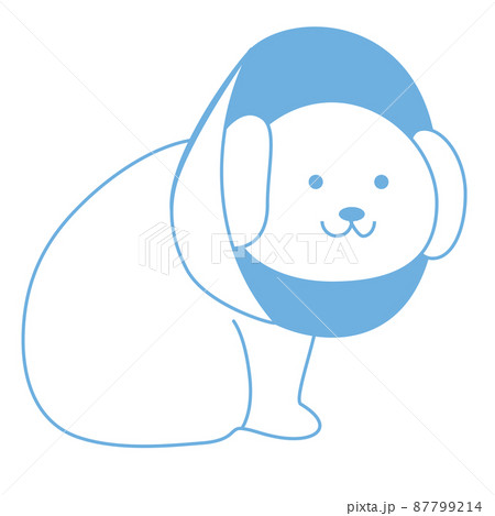 エリザベスカラーを巻く犬のイラスト エリザベスカラーを巻く犬のイラスト 87799214