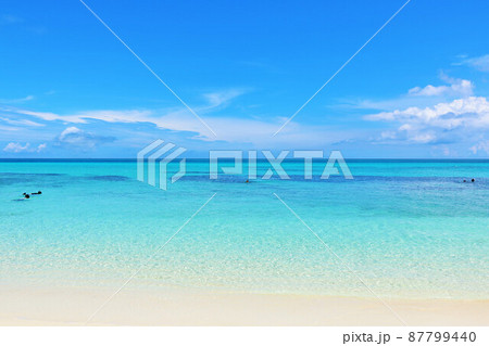 沖縄　夏の青空と宮古島の海 87799440