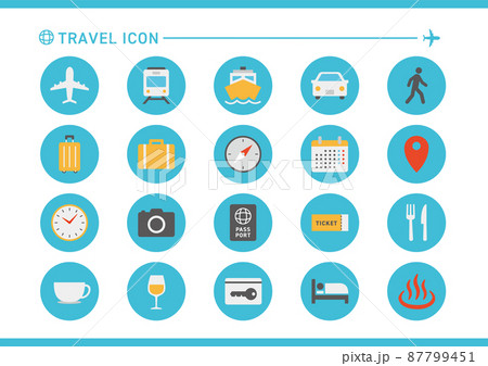 旅行アイコン_カラー丸 87799451