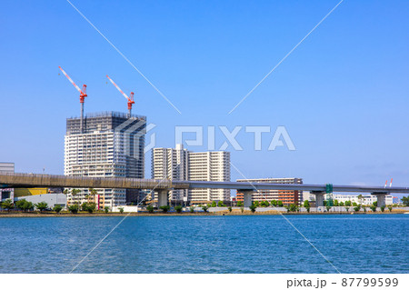 御島水域の風景(香椎海岸遊歩道からのアイランドシティ) 【福岡市東区】 御島水域の風景(香椎海岸遊歩道からのアイランドシティ) 【福岡市東区】 87799599