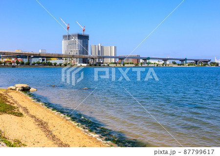 御島水域の風景（香椎海岸遊歩道からのアイランドシティ）　【福岡市東区】 87799617