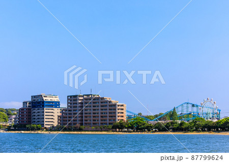 御島水域の風景（香椎海岸遊歩道からのアイランドシティ）　【福岡市東区】 87799624