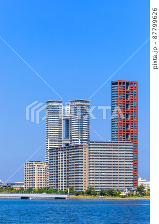 御島水域の風景(香椎海岸遊歩道からのアイランドシティ) 【福岡市東区】 御島水域の風景(香椎海岸遊歩道からのアイランドシティ) 【福岡市東区】 87799626