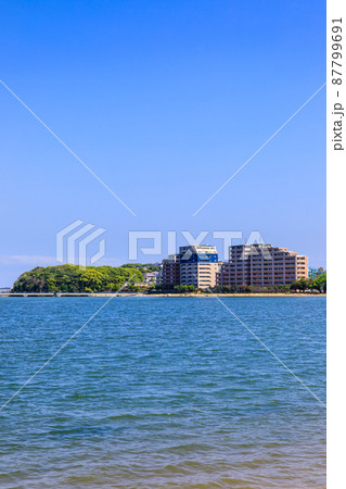 御島水域の風景（香椎海岸遊歩道からのアイランドシティ）　【福岡市東区】 87799691
