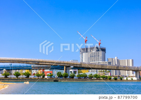 御島水域の風景(香椎海岸遊歩道からのアイランドシティ) 【福岡市東区】 御島水域の風景(香椎海岸遊歩道からのアイランドシティ) 【福岡市東区】 87799700