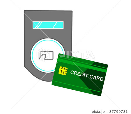 クレジットカードとクレジット端末 87799781