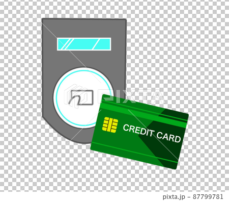 クレジットカードとクレジット端末 87799781