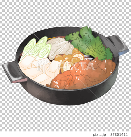 すき焼き　イラスト 87801411