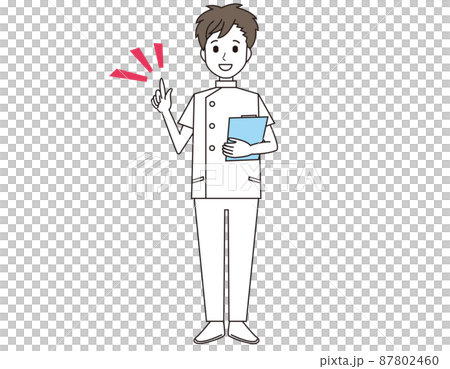 一名男護士,一名醫務工作者的插圖 一名男護士,一名醫務工作者的插圖 87802460