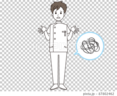 一名男護士,一名醫務工作者的插圖 一名男護士,一名醫務工作者的插圖 87802462