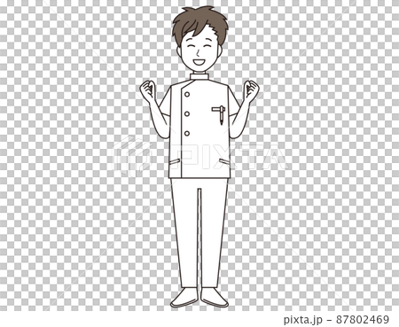 一名男護士,一名醫務工作者的插圖 一名男護士,一名醫務工作者的插圖 87802469
