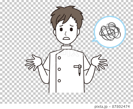 一名男護士,一名醫務工作者的插圖 一名男護士,一名醫務工作者的插圖 87802474