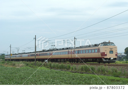 北陸本線 野々市-松任 JR西日本 485系 A10編成(京都) 雷鳥 北陸本線 野々市-松任 JR西日本 485系 A10編成(京都) 雷鳥 87803372