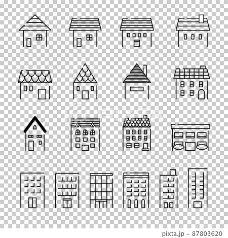Building icon vector illustration set Building icon vector illustration set 87803620