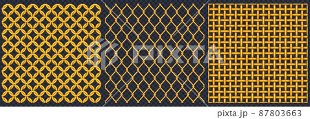 Gold metal grid or mesh texture, seamless pattern Gold metal grid or mesh texture, seamless pattern 87803663