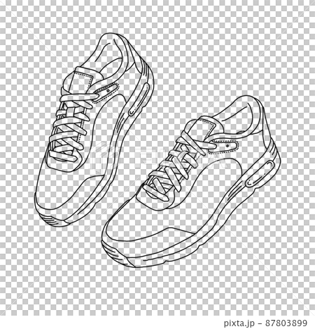 線だけで描いた運動靴 線だけで描いた運動靴 87803899